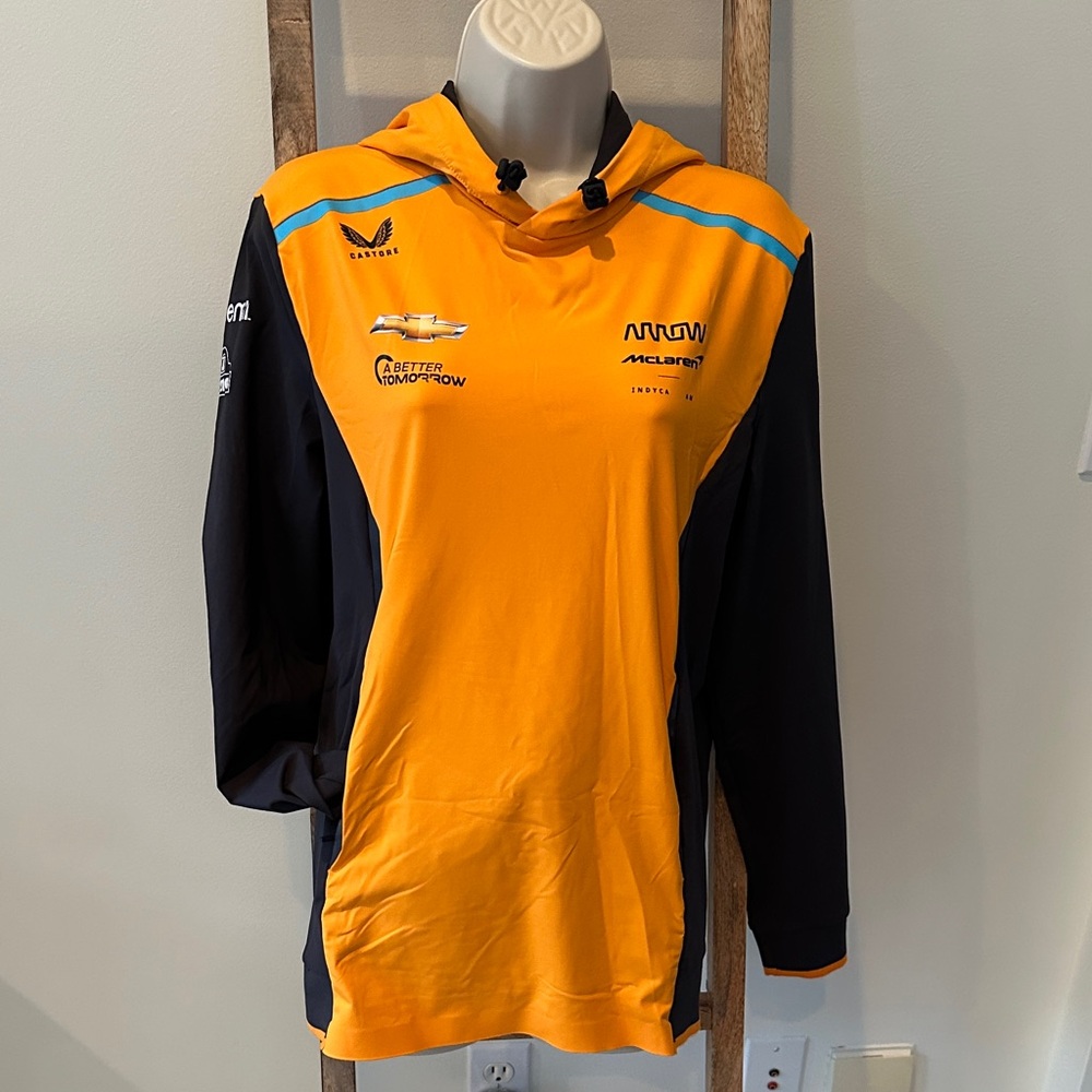 McLaren Men's Vibrant Papaya and Black Hoodie